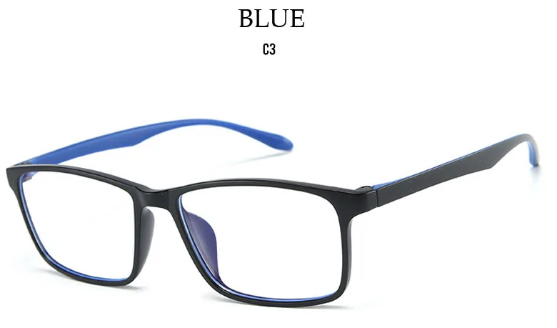 Feishini Computer Glasses Men Rays Radiation Gamin Eyewear Plastic Titanium Frames Unisex Anti Blue Light Glasses Women Optical - Цвет оправы: PG001 BLUE