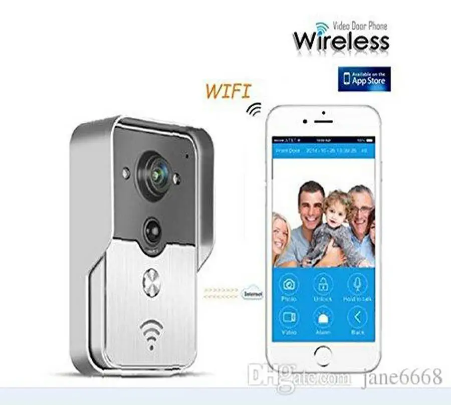 Беспроводной видеодомофон с Wi Fi ночная версия мини камера Поддержка IOS и Android