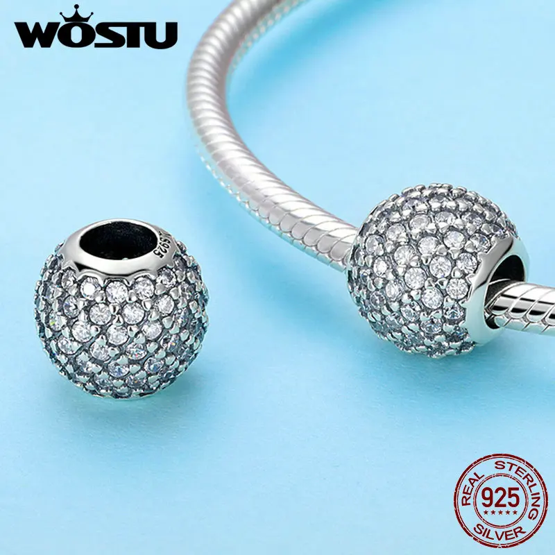 WOSTU 2020 трендовые 925 пробы бусины с серебряными бусинами подходят к оригинальному
