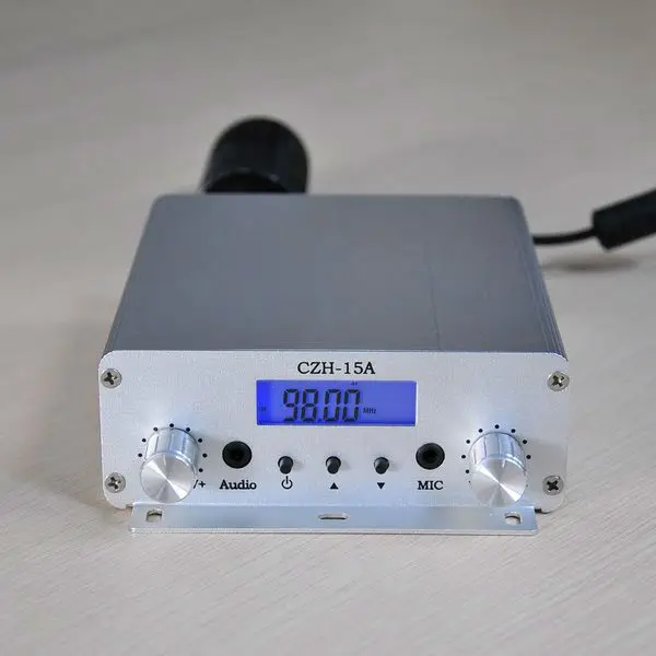 Бесплатная доставка 15 Вт V1.0 FM стерео PLL трансмиттер вещания 87 5 108 МГц|broadcast transmitter|fm