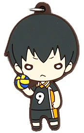 Кошмарным! Резиновый брелок для ключей Karasuno Koukou Hinata Shoyo Kageyama Tobio Sugawara Koshi Tsukishima Kei Yamaguchi Beaneye - Цвет: 07 Kageyama Tobio