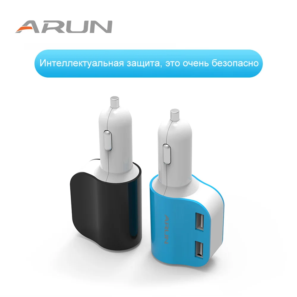 ARUN C203 Universal High Quality Durable USB car phone Charger MAX 3.1A Mobile Phone Car-Charger for phones 2 port | Мобильные