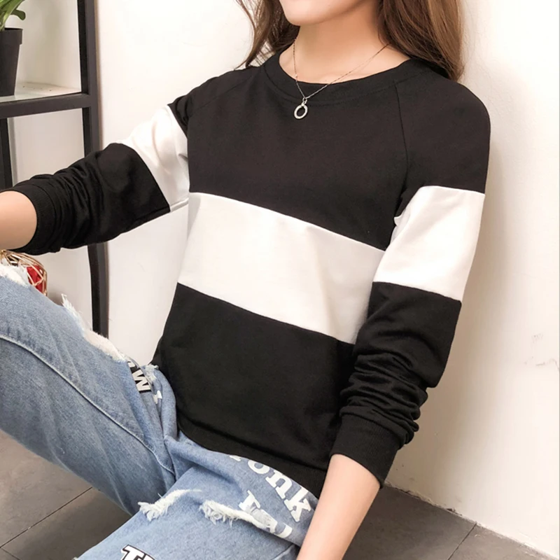 Shintimes футболка Femme Camisetas Mujer Poleras де Moda 2021 с длинными рукавами из хлопчатобумажной