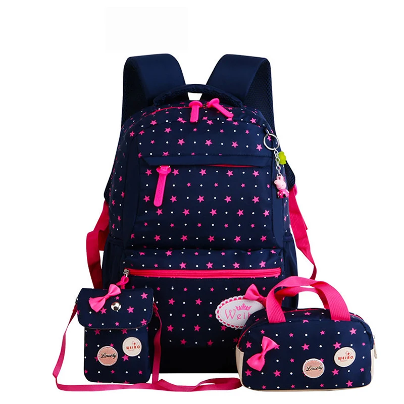 Легкие водонепроницаемые школьные ранцы для девочек-подростков, детские рюкзаки с принтом звезд, Детские ортопедические школьные сумки дл...