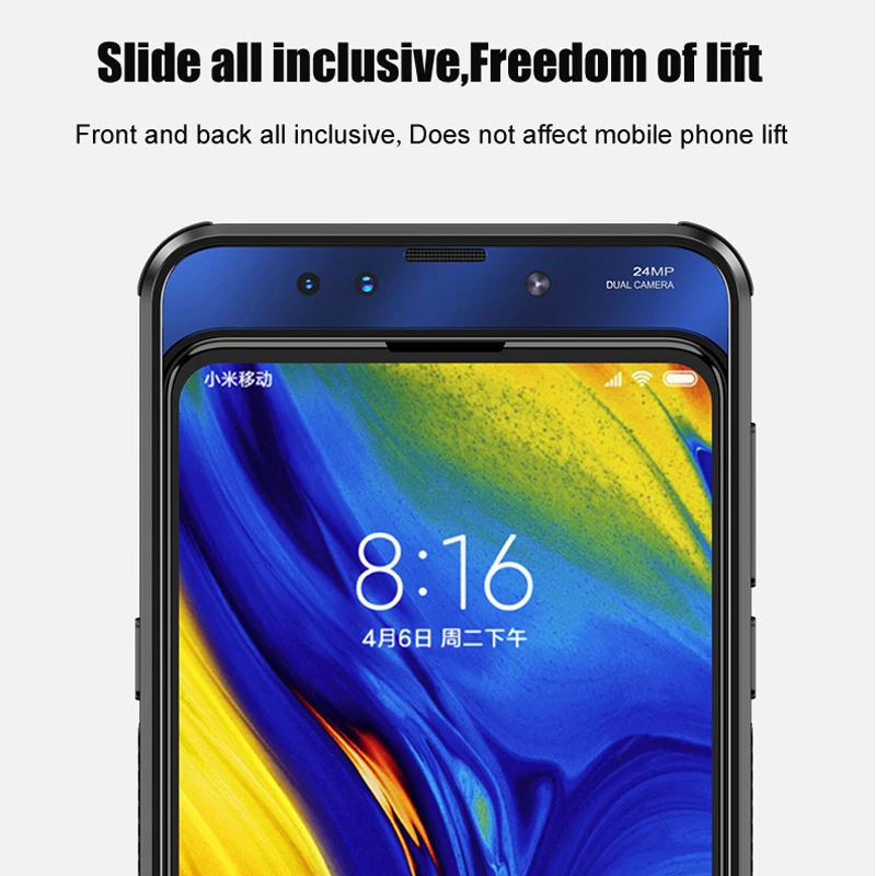 Скользящий стеклянный окрашенный чехол s для xiaomi mi x 3 Чехол Vpower закаленное противоударный чехол для телефона для xiaomi mi x3 mi x 3 Роскошный чехол