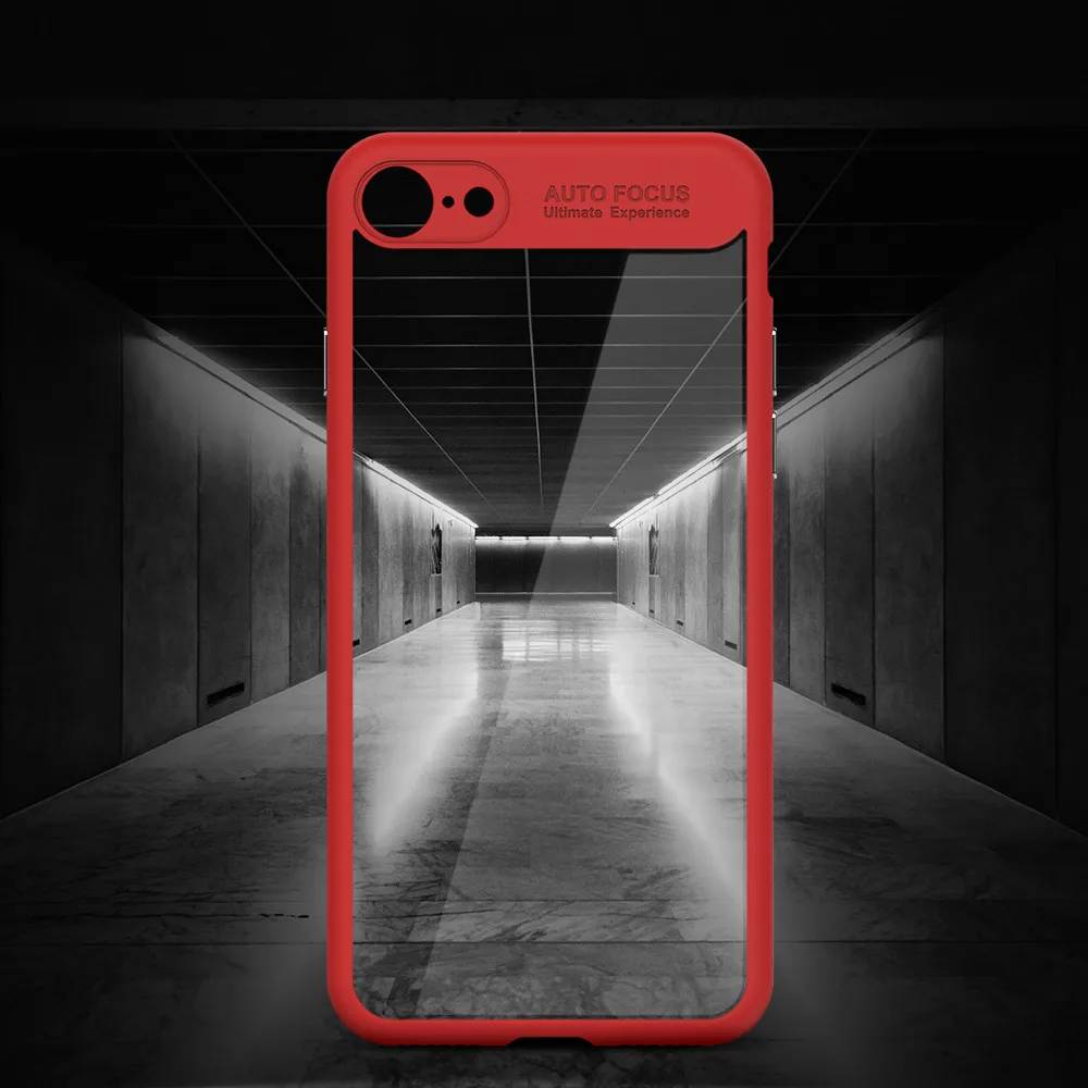 KISSCASE Ультратонкий чехол для iPhone X 6 6S 7 8 Plus прозрачный из ТПУ и ПК зеркальный