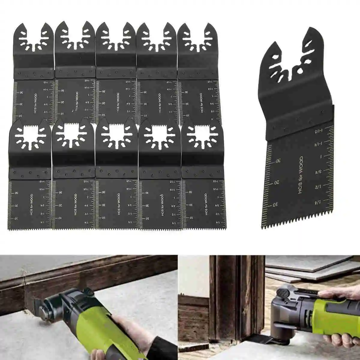 10pcs x Carbide Oscillating Multi Tool Saws Cut Blade for Po