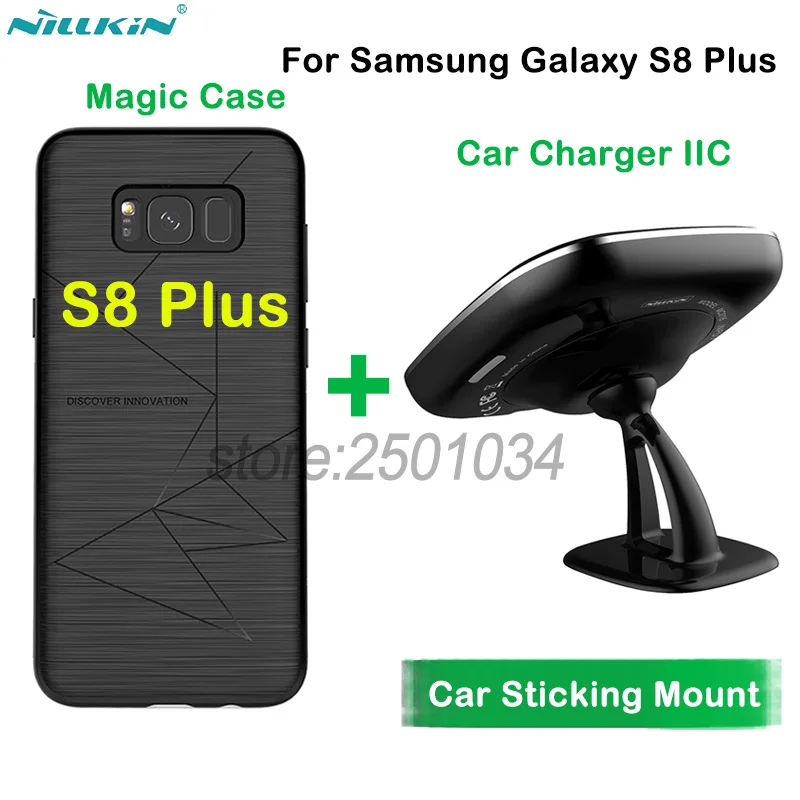 For Samsung S8 Plus NILLKIN 10 Вт автомобильное магнитное Qi Беспроводное быстрое зарядное устройство держатель телефона Автомобильная Беспроводная зарядка для samsung Galaxy S8 S9 Plus+ Магнитный чехол - Тип штекера: For Samsung S8 Plus