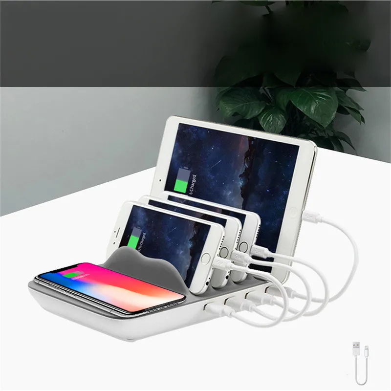 Universal USB Charging Station 2.4A Multi 4 Ports Stand Fast Phone Charger For Xiaomi iPad iPhone X 8 Plus 7 7Plus Samsung | Мобильные