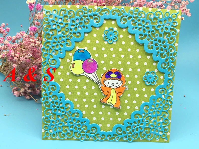 

Y424 METAL CUTTING DIES Square Lace Flower Scrapbook card paper craft party decoration embossing stencil cutter
