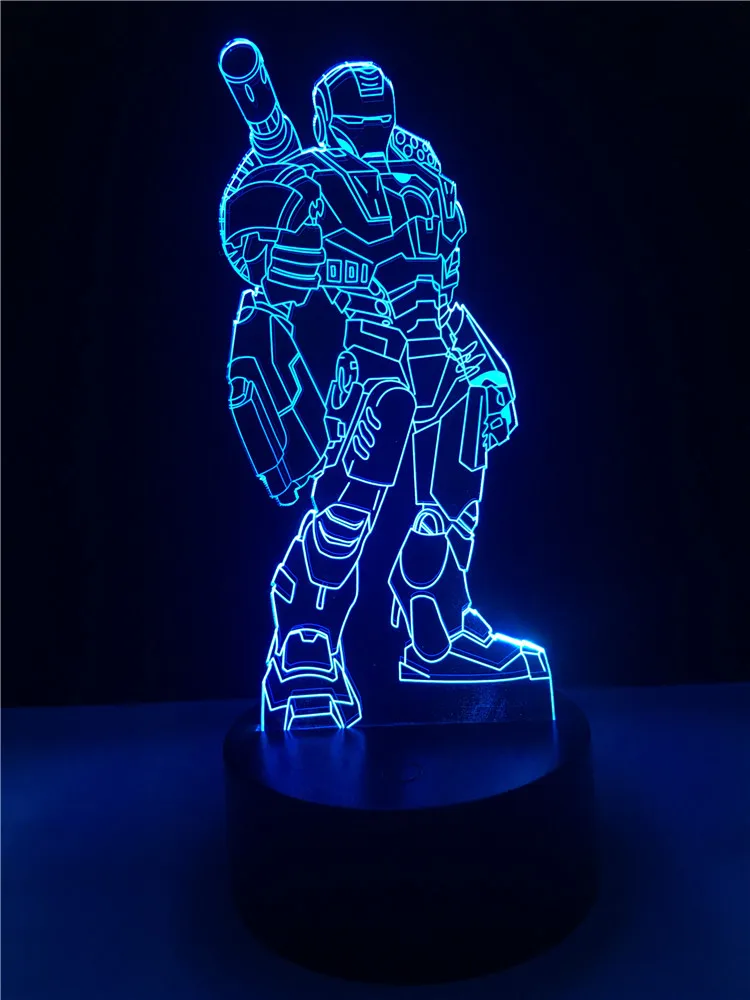 8 Мультфильм 3D светодиодный светильник R2D2 Звездные войны Америка Капитан Железный Человек Многоцветный ночной Светильник ламинария освещение - Испускаемый цвет: 8