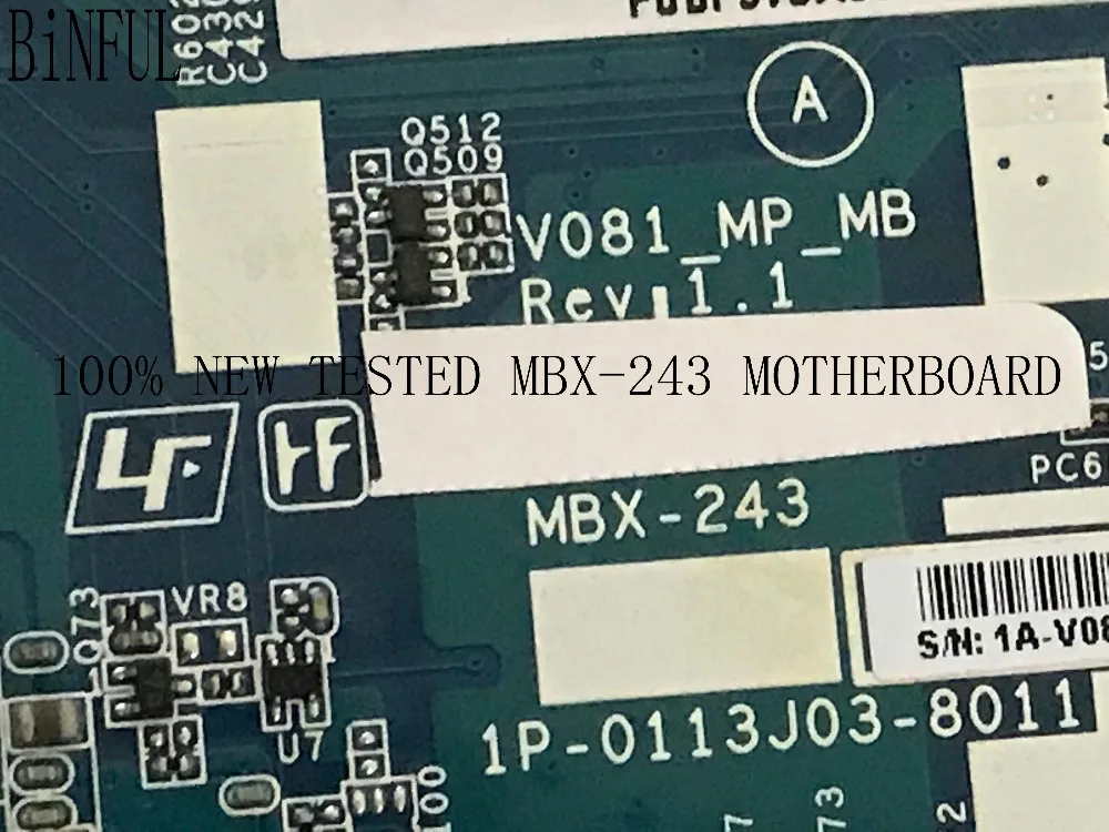 100% Новинка REV: 1 V081_MP_MB MBX 243 MAINBORD для SONY VPCF23 / VPCF21. материнская плата ноутбука (не