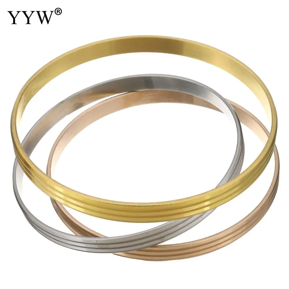 Новая мода Нержавеющая сталь Любовь Браслет-манжета золото Цвет Многослойные