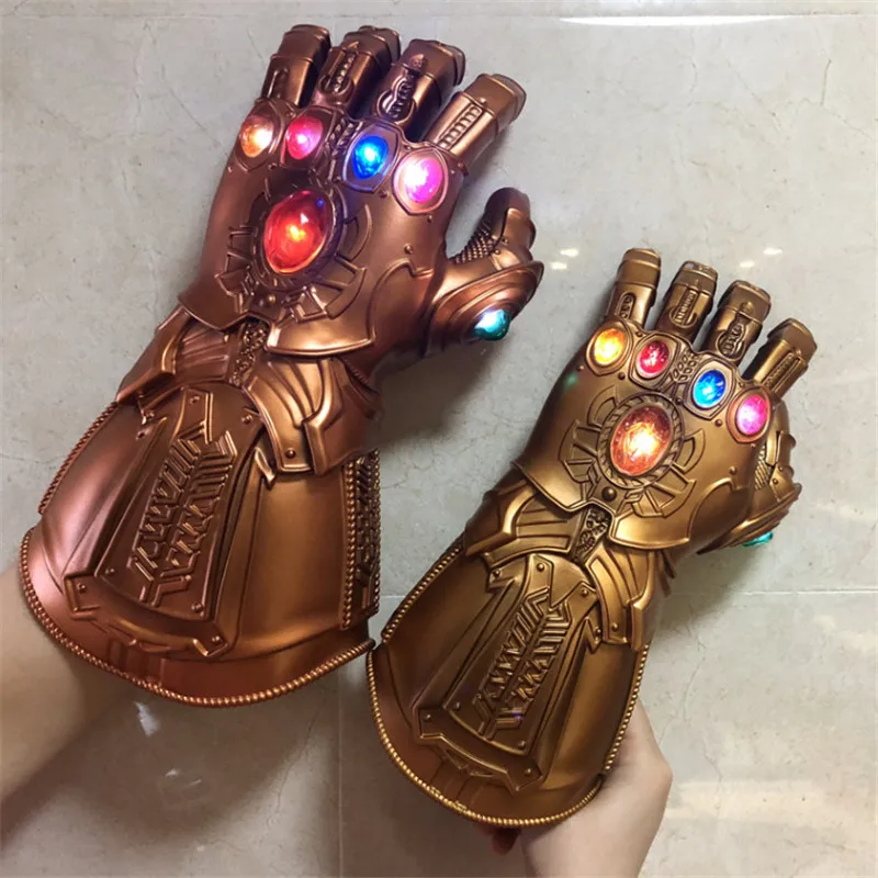 Светодиодный светильник Thanos Gauntlet военные Косплей Перчатки ПВХ экшн-модель игрушки подарок на Хэллоуин Детский подарок