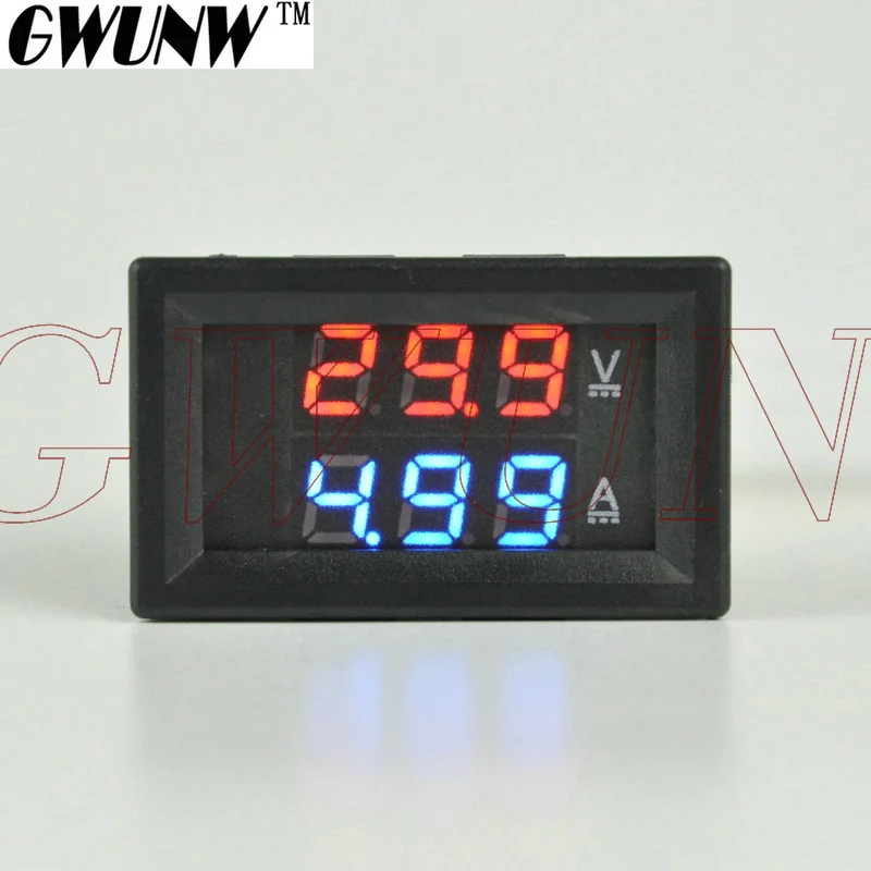 GWUNW BY32A 0-500 В 0-10A DC Цифровой амперметр напряжения измеритель тока Вольтметр