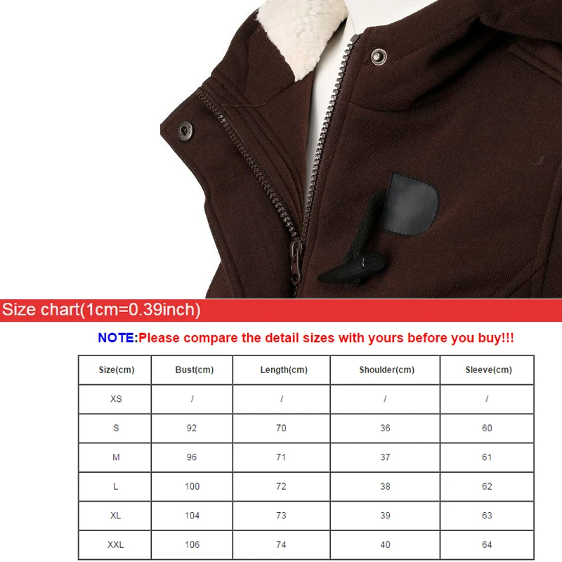 

Autumn & Winter New Style Fashion Women's Clothing Hooded Horn Button Coats Women Parkas Long Sleeve Outwear Long Overcoat Lady