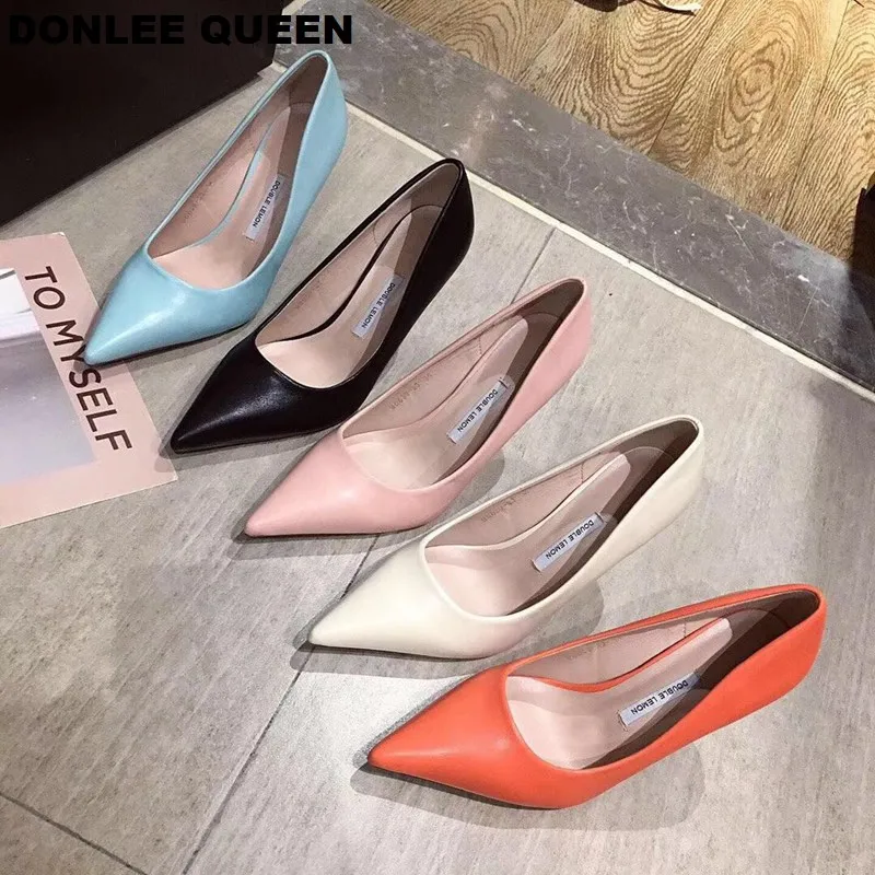 DONLEE QUEEN Female Women Pumps Sexy High Thin Heel Pointed Toe Shallow Shoes For Party Wedding Shoe Lady Pumps zapatos de mujer
