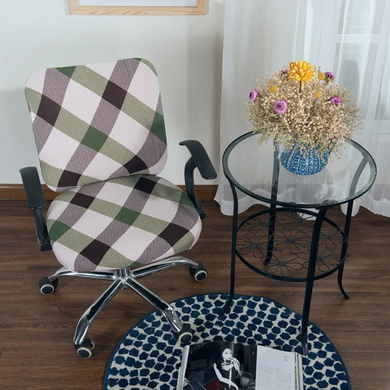 

Home Office Decor Computer Chair Armchair Back Cover Seat Cover Soft Elastic Stretch Rotating Lift Seat Cover Case Without Chair