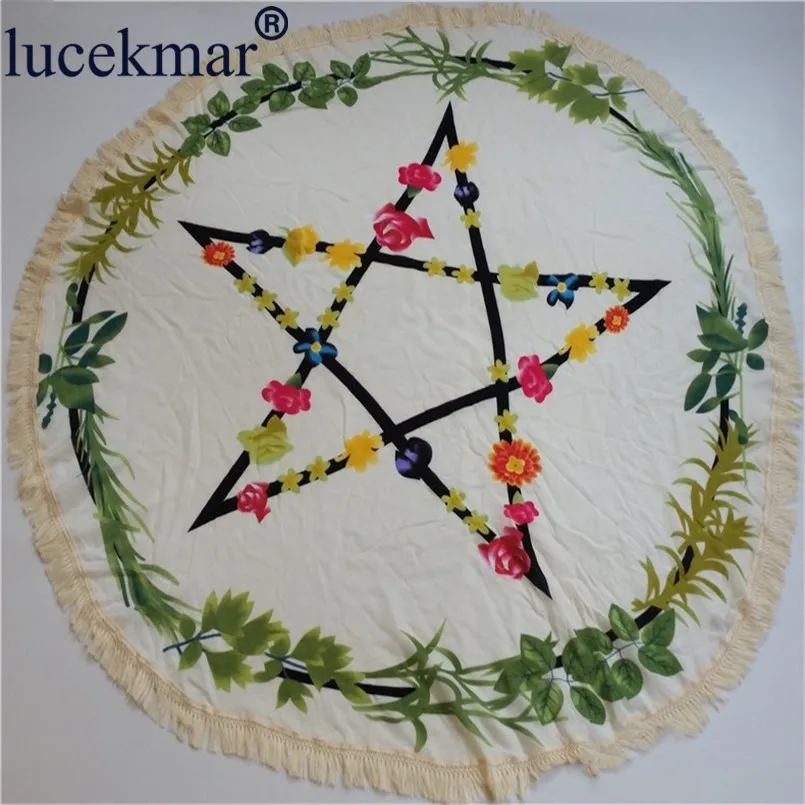 [Lucekmar] New Thai Fashion European Summer Beach Towel Circle for Adults wrap round Mat Scarf Shawl Mandala Boho Tassel Scarves |