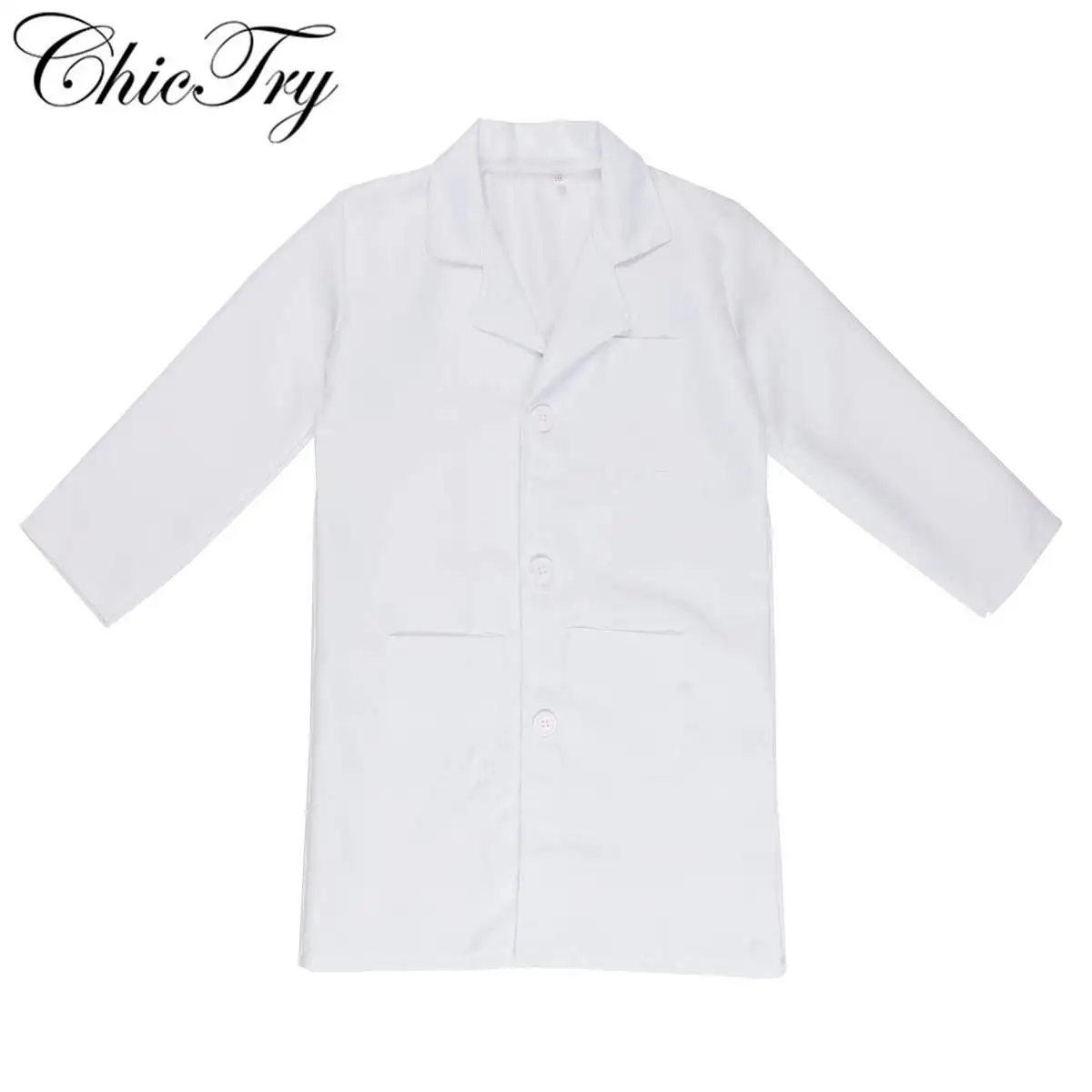 Дети с длинными рукавами Доктор Медсестры белая лабораторная куртка Униформа