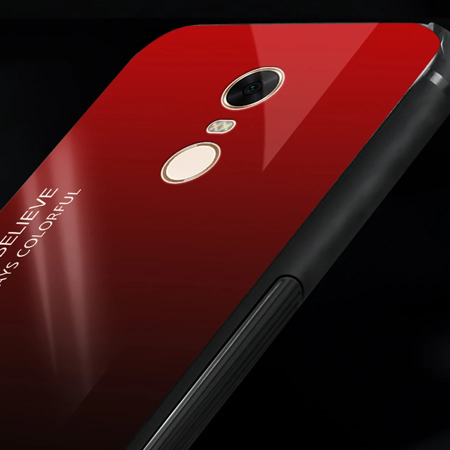 HOTSWEI чехол для Xiaomi Redmi 5 Plus новый градиентный цвет зеркало из закаленного стекла