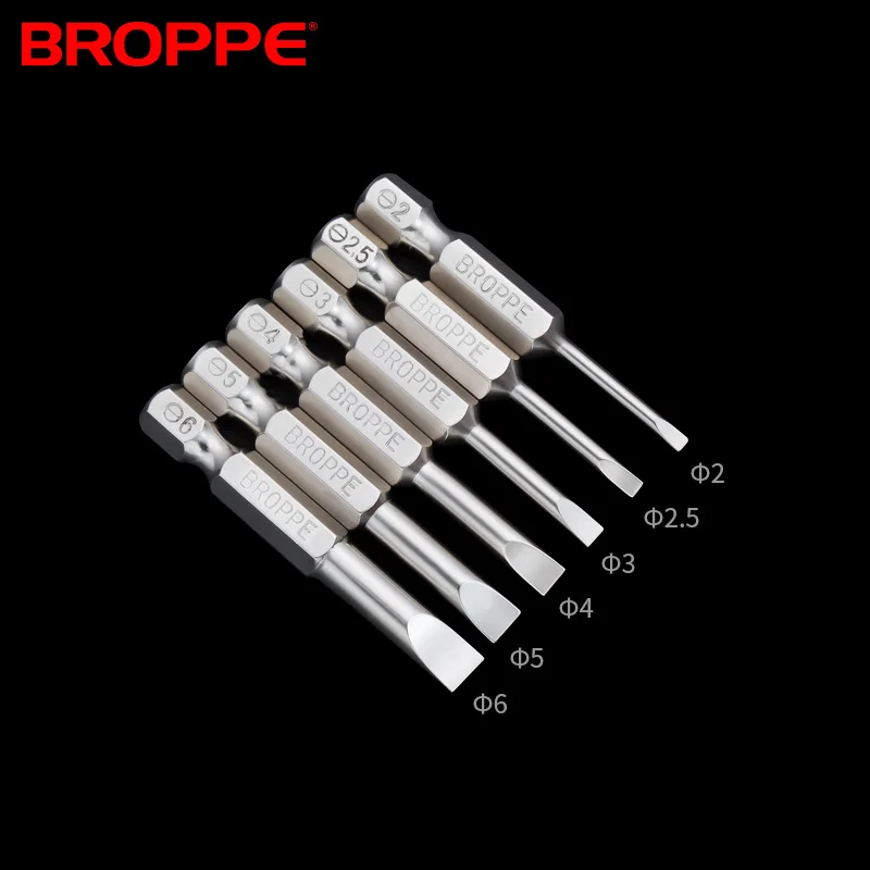 BROPPE 2 0-6 0 мм магнитный плоский наконечник с прорезью Отвертки Набор 1/4 &quotДрайвер