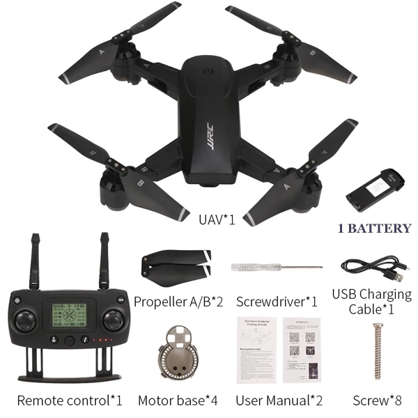 BLACK GPS 1 BATTERY JJRC Дрон H78G 5G WiFi FPV 1080 P широкоугольная HD камера GPS Квадрокоптер двойной режим позиционирования складной Радиоуправляемый Дрон Профессиональный беспилотник - Цвет: BLACK GPS 1 BATTERY