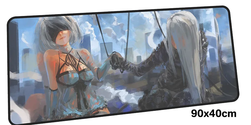 Nier automata коврик для мыши геймер 900x400 мм notbook коврик для мыши гелевый большой игровой коврик для мыши Аниме-пэд мышь PC стол padmouse аксессуары