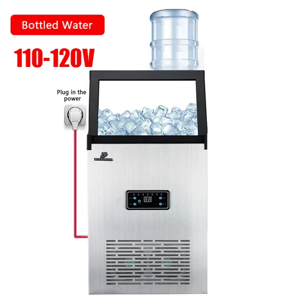 Bottled type 110v 110 В/220 В 70 кг/24 ч льда SK-60FA коммерческий кубик льда делая машину для бара, кофейни, молочного чая комнаты льда производитель кубиков - Цвет: Bottled type 110v