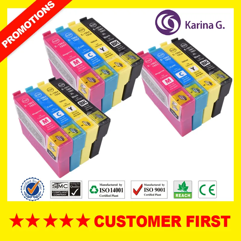 Совместимый для T1971 T1961 T1951 картридж для Epson XP-101 XP-201 XP-211 XP-401 XP-204 XP-104 XP-214 XP-411 XP-WF-2532 и т. д