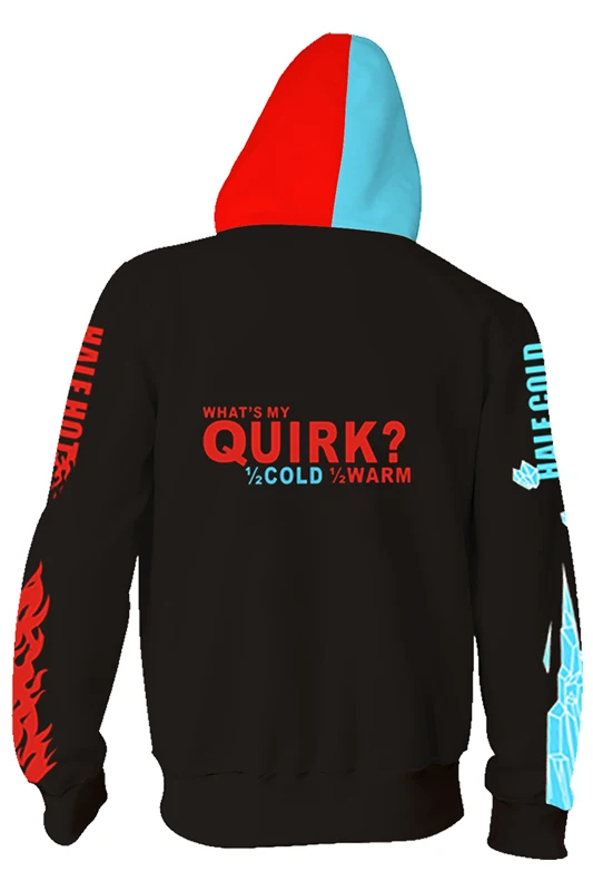 

My Hero Academia Todoroki Shoto Hoodies Cosplay Zipper Up Hoodies Cool Pullover Thin Coat Unisex Jumper Sweatshirt Hooded Hoodie