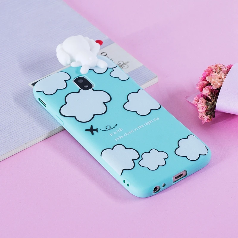For Coque Samsung Galaxy J3 2017 Case 3D Cartoon Cat Panda Soft Silicon TPU Back Cover J330 Pro EU Version |