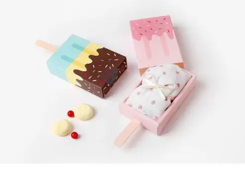 Ice cream shape gift boxes kids party favor box candy 30pcs/lot | Дом и сад