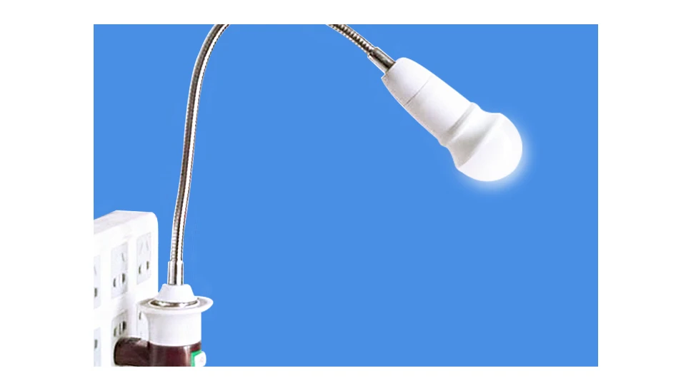 E27 светодиодный расширения держатель лампы удлинитель адаптер ЕС США Plug светодиодный разъем ампулы E27 светодиодный светильник база 6/9/15/20/30/35/60 см
