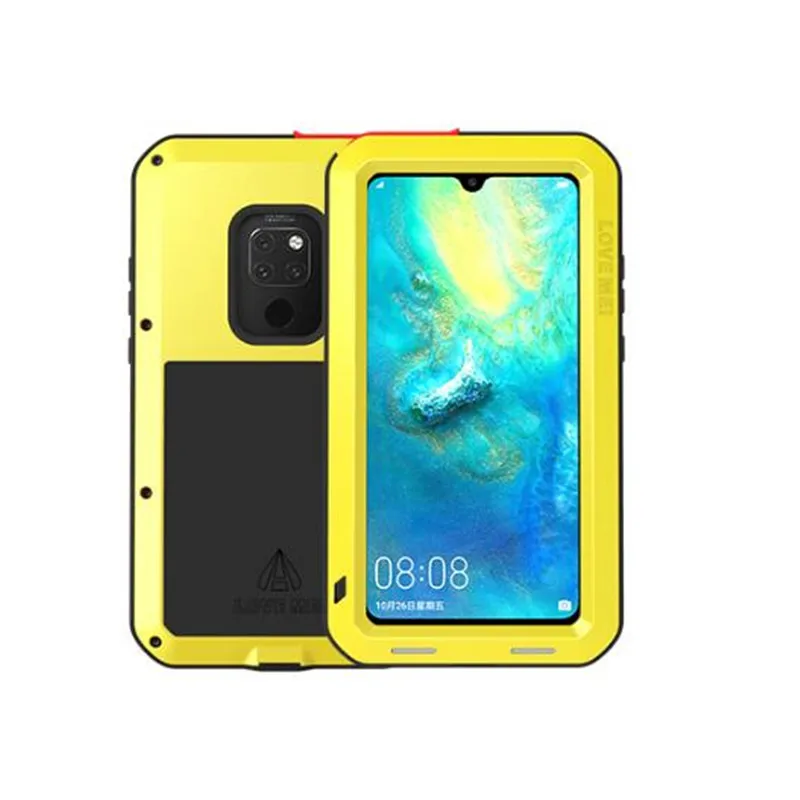Love Mei Heavy Duty Aluminum Metal Waterproof Case for Huawei Mate 20 Pro Shockproof Lite + Gorilla Glass | Мобильные телефоны и