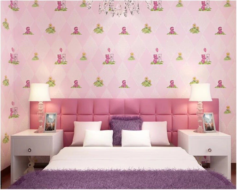 Обои beibehang 3d для украшения детской комнаты с изображением медведя|3d wallpaper|bedroom