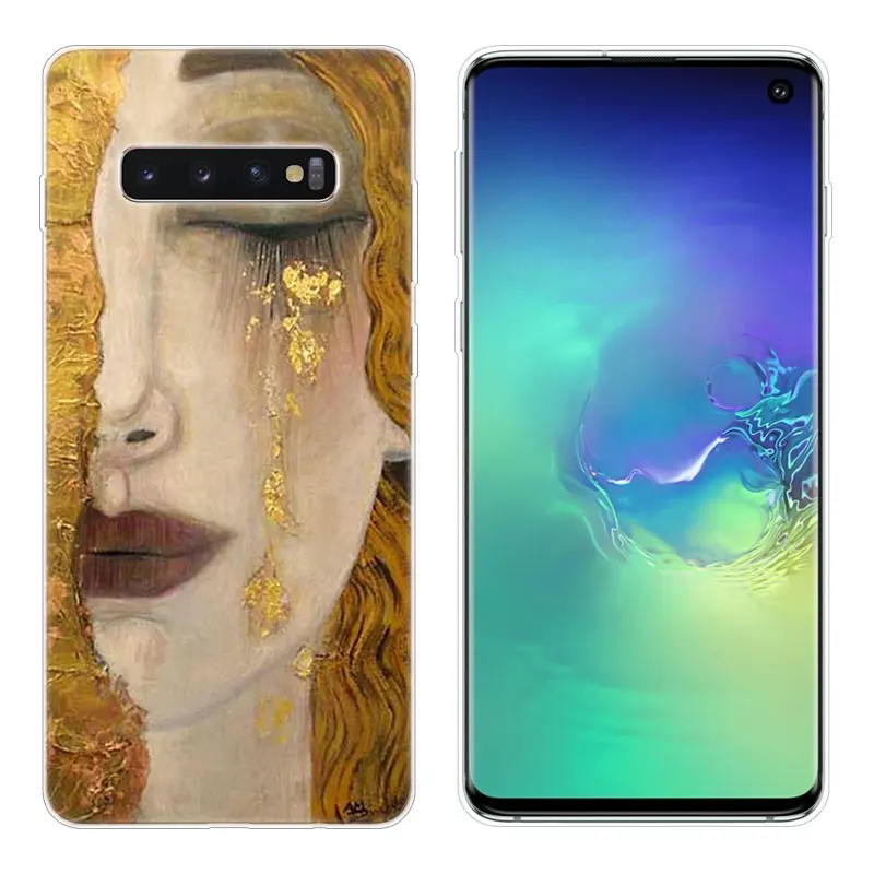 Популярный силиконовый чехол The Kiss от Gustav Klimt для Samsung Galaxy S10 S9 S8 Plus S7 Edge A6 A8 A7 A9 2018 A5