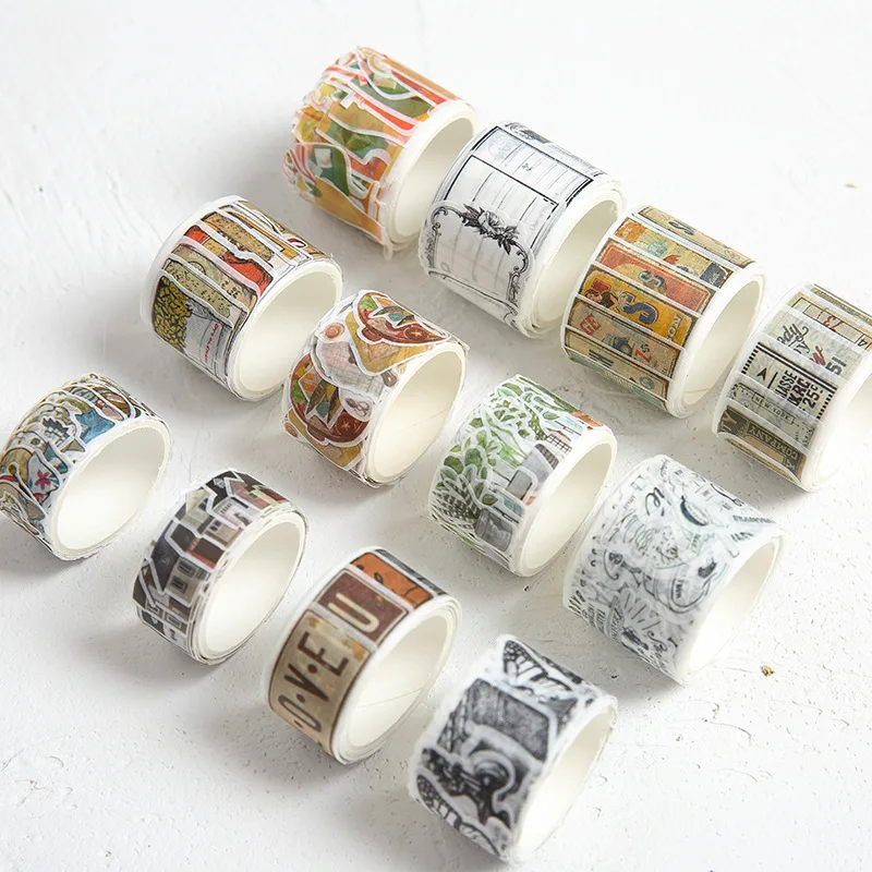 80 шт/объем Ретро лет/предметы лента для декорации Washi DIY планировщик дневник