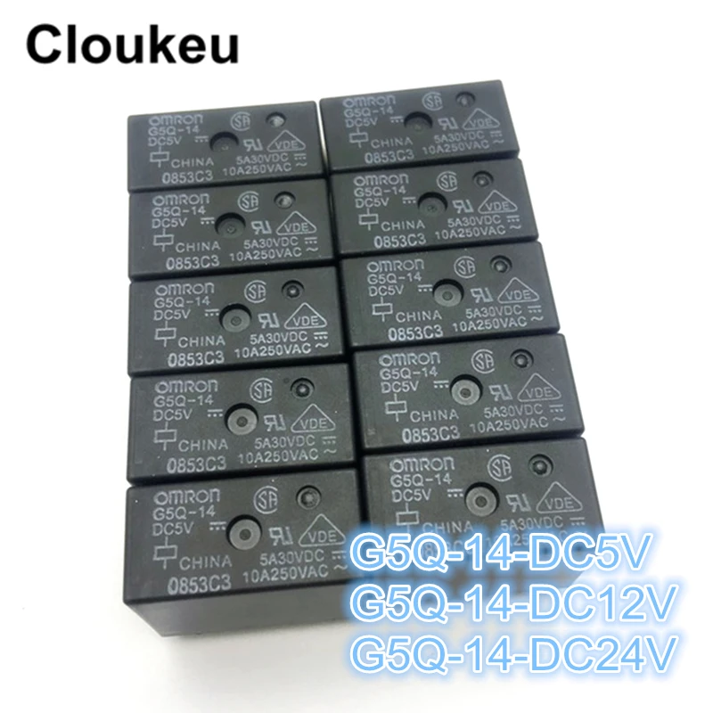 

100Pcs Relay DIP5 G5Q-14-DC5V G5Q-14-DC12V G5Q-14-DC24V