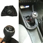 Ручка переключения передач автомобильная, для Seat Ibiza 1996 1997 1998 1999 2000 2001 5 скоростей MT, Рычажная ручка переключения передач с из искусственной кожи, красные, черные швы