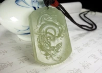 hetian jade peace safety lucky amulet necklace chinese dragon pendant jewellery hand carved amulet gifts for her women men