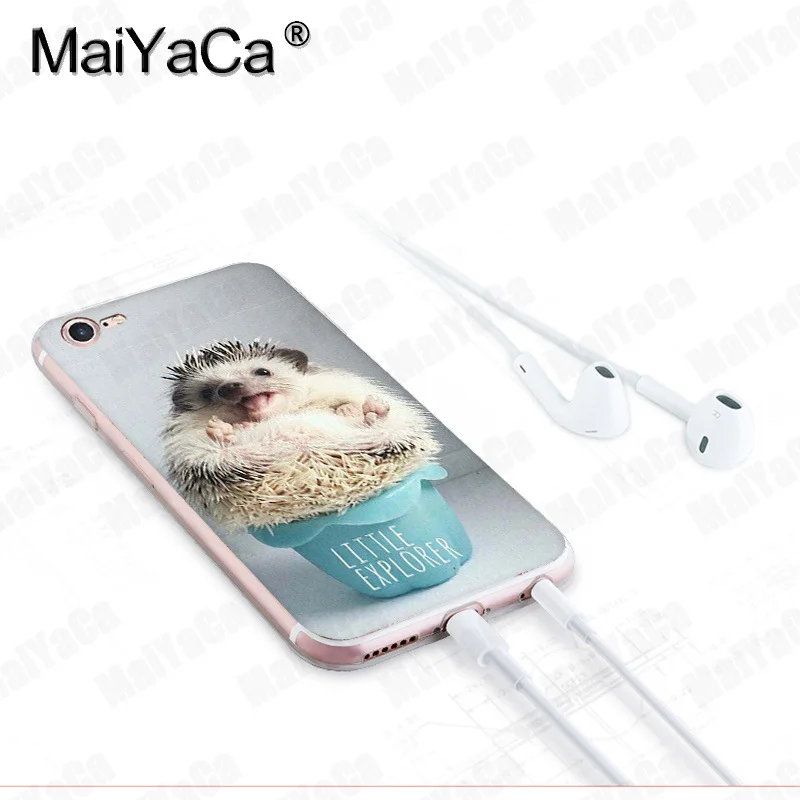 MaiYaCa для iphone 7 6 X чехол с милым животным маленьким ежиком чехол для телефона для iphone 8 7 6 6S Plus X 5 5S XS XR XSMAX