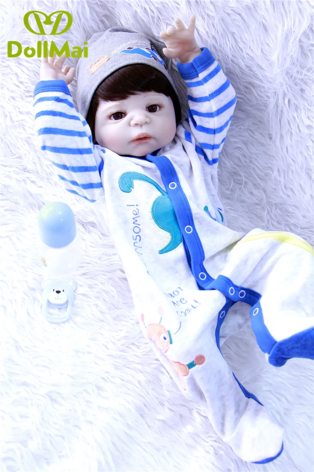 NPK 23 &quotПолное Тело силикона Reborn Baby boy reborn кукла игрушки bathe Play домашние куклы для