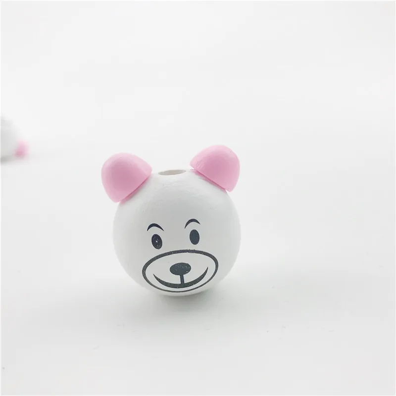 Милые DIY 5 шт 3D Мультяшные цветные наушники милые деревянные бусины с улыбающимся