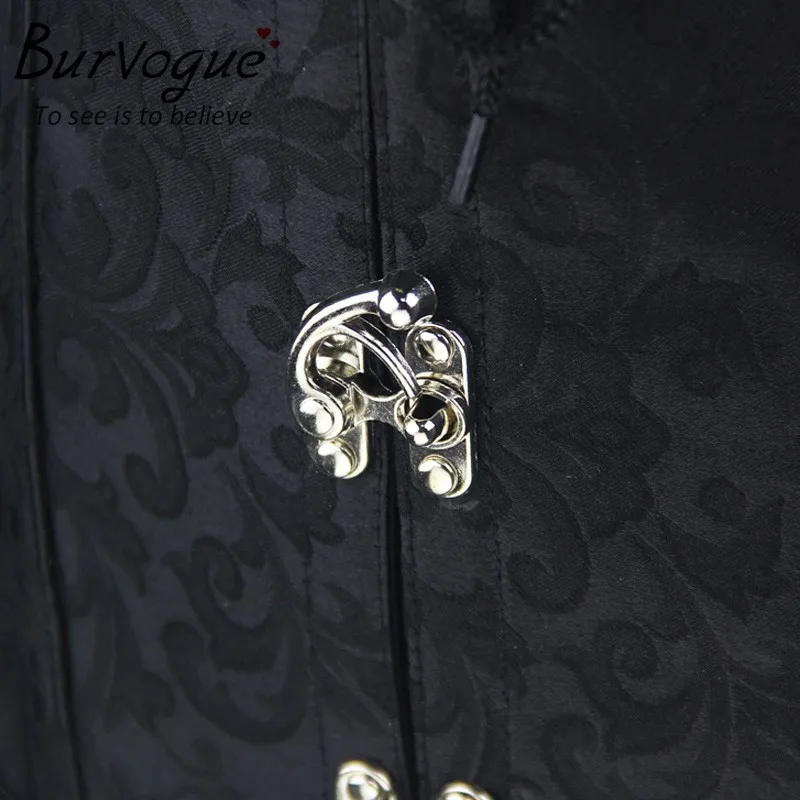 Burvogue женский сексуальный корсет 10 железные косточки в стиле стимпанк с высоким