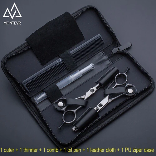 comb oil pen set Специальный дизайн японские ножницы для волос 5," высокое качество Парикмахерские ножницы тонкие лезвия легкие Парикмахерские ножницы - Цвет: comb oil pen set