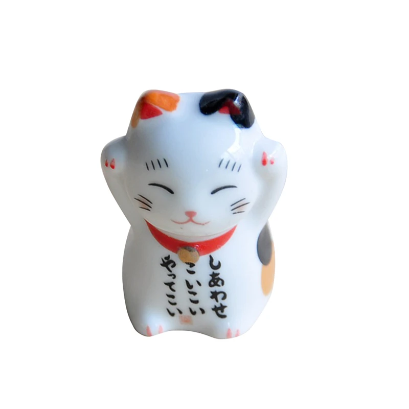 Lucky Cat держатель для палочек японские керамические палочки для еды Уход мультфильм сон животное Kitty стенд дома отель столовые приборы P20 - Цвет: A2