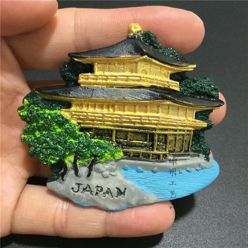 Travel Souvenir Japan Kyoto-fu Golden Pavilion 3D High-end Fridge Magnets Souvenirs Gift Refrigerator Magnetic Sticker | Дом и сад