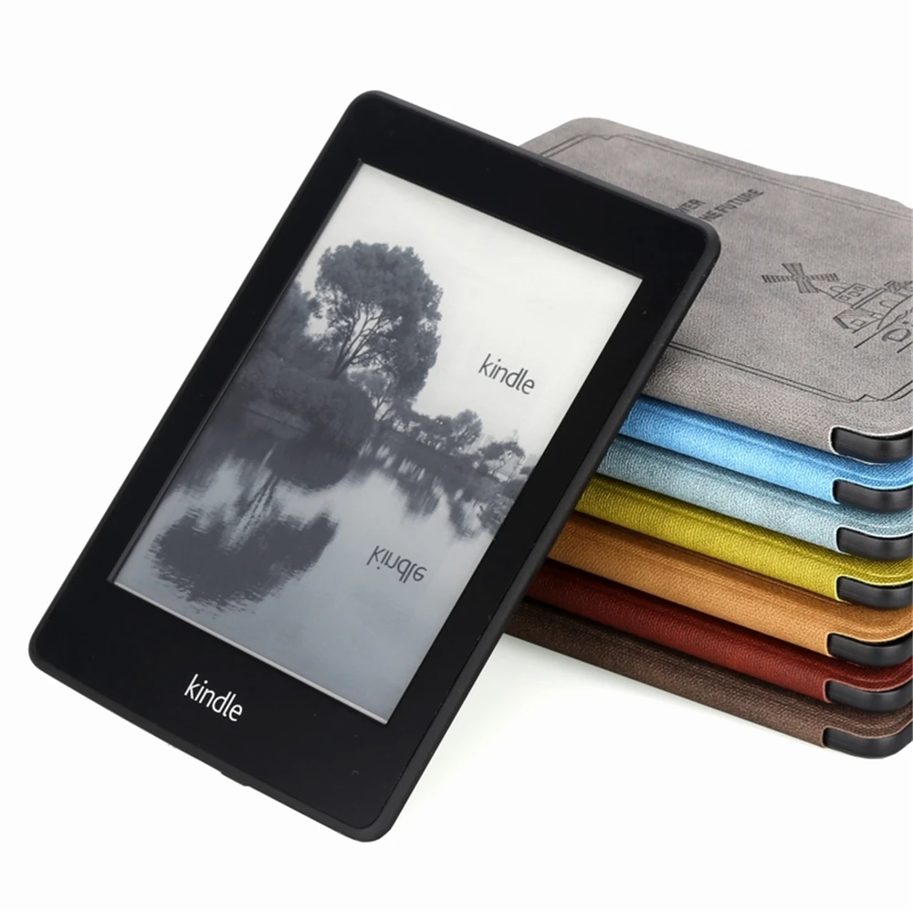 Для Amazon Kindle Paperwhite 3 чехол из искусственной кожи жесткий чехол-накладка с