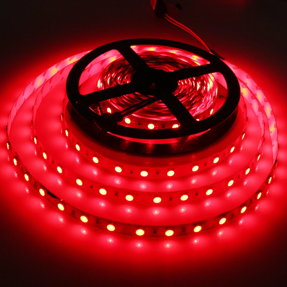 Светодиодная лента RGB гибкая DC 24 В SMD 5050 300LED 5 м лампа теплый